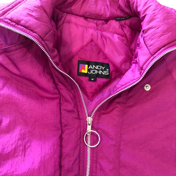 90s Retro SUPER PUFFER Hot Pink Ski Jacket - Picture 5 of 6